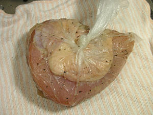 胸肉を真空パック