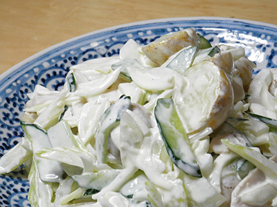 鶏はむと新ジャガのサラダ